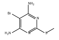 4,6-Pyrimidinediamine, 5-bromo-2-(methylthio)- 化学構造式
