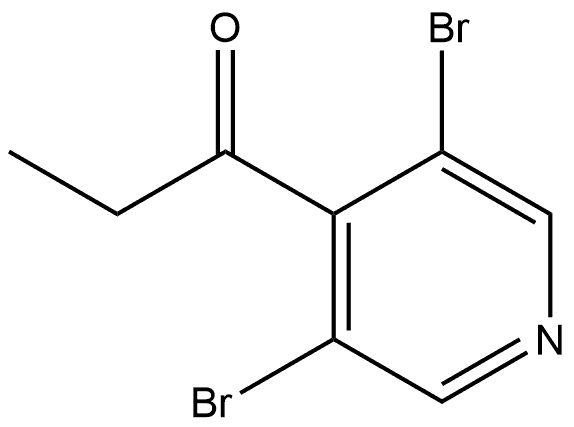 1-(3,5-Dibromo-4-pyridinyl)-1-propanone,1379332-32-7,结构式
