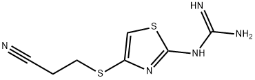 2[4-(2-Cyanoethylthiomethyl)thiazoyl guanidine Structure