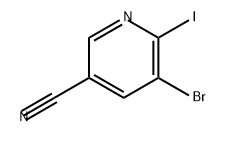 3-Pyridinecarbonitrile, 5-bromo-6-iodo- Struktur
