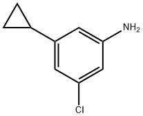 Benzenamine, 3-chloro-5-cyclopropyl- Structure