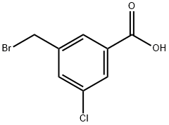 3-(溴甲基)-5-氯苯甲酸 结构式