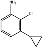 Benzenamine, 2-chloro-3-cyclopropyl- Struktur