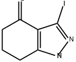 3-iodo-4,5,6,7-tetrahydro-1H-indazol-4-one 化学構造式