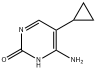 2(1H)-Pyrimidinone, 6-amino-5-cyclopropyl- Struktur