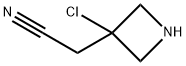 3-Azetidineacetonitrile, 3-chloro- 化学構造式