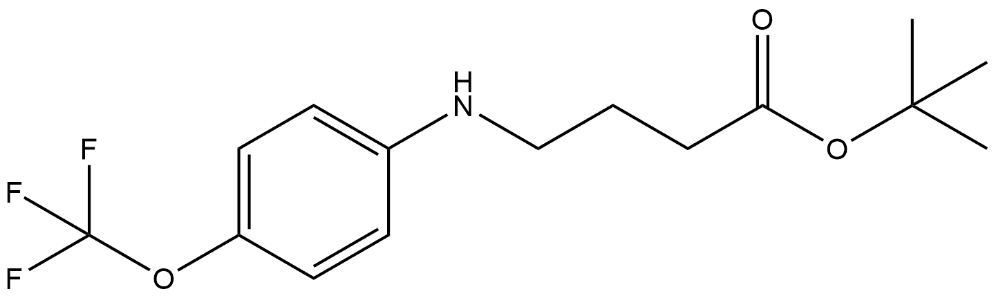 1,1-Dimethylethyl 4-[[4-(trifluoromethoxy)phenyl]amino]butanoate 结构式