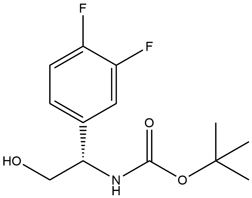 tert-butyl N-[(1S)-1-(3,4-difluorophenyl)-2-hydroxyethyl]carbamate,1379546-53-8,结构式