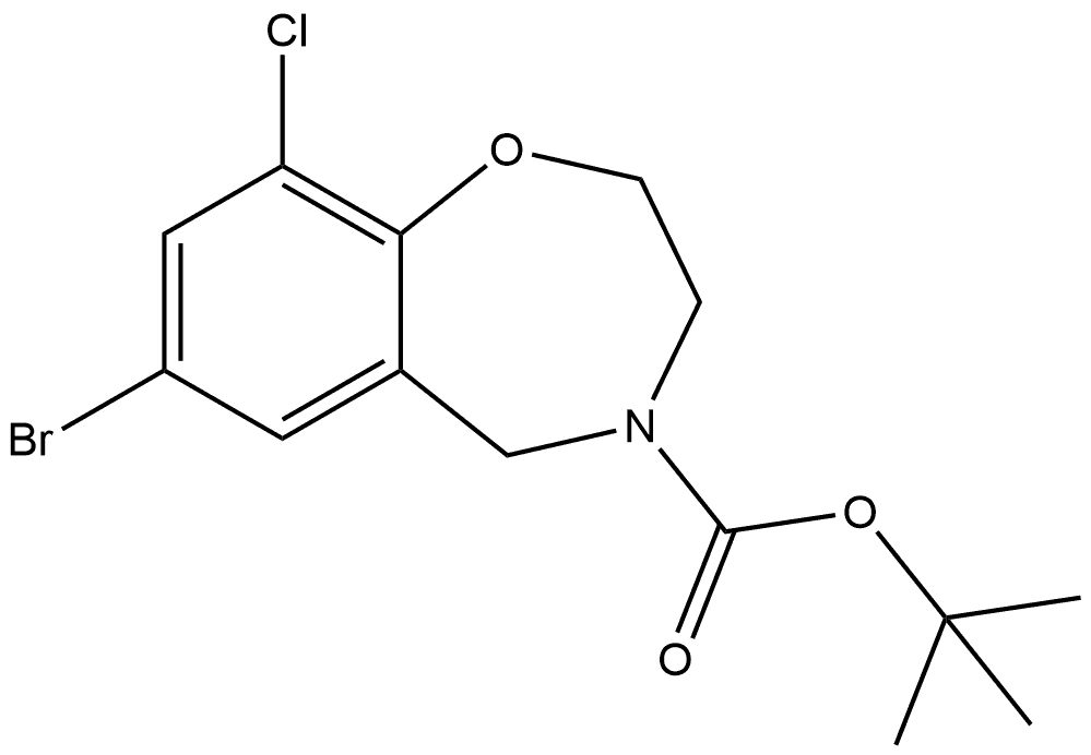 4-Boc-7-bromo-9-chloro-2,3,4,5-tetrahydrobenzo[f][1,4]oxazepine Structure