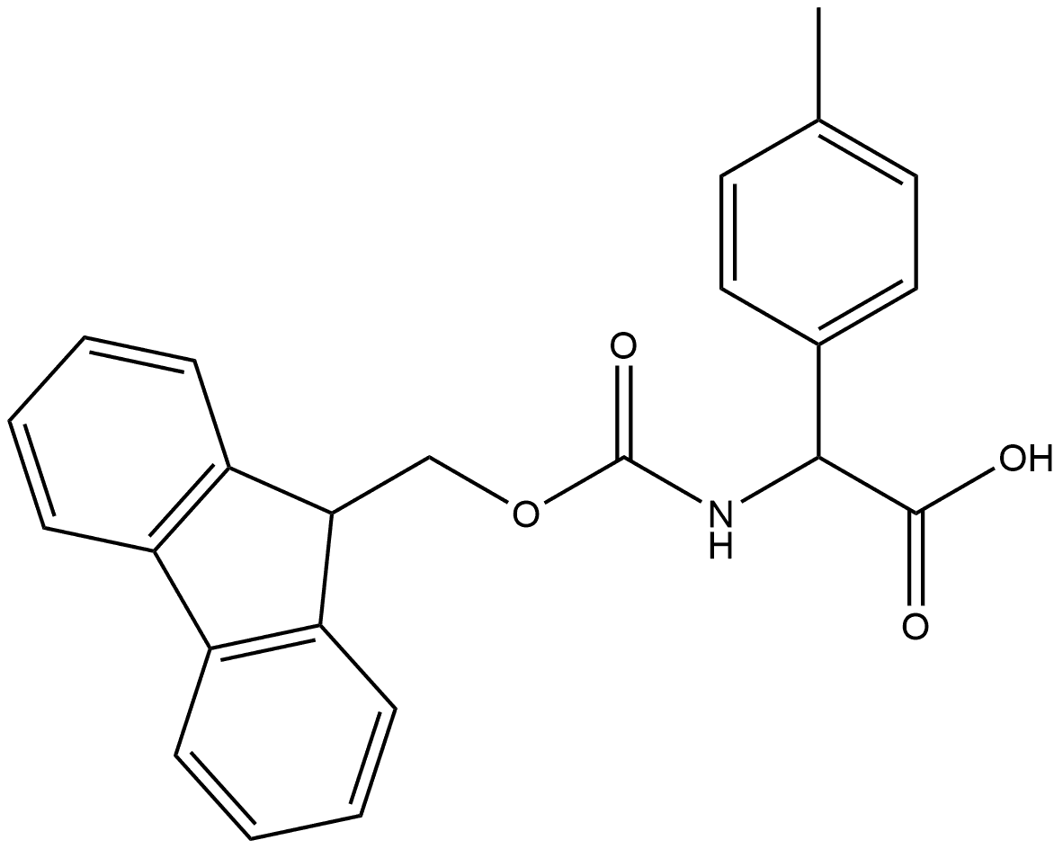 2-{[(9H-fluoren-9-ylmethoxy)carbonyl]amino}-2-(4-methylphenyl)acetic acid Struktur