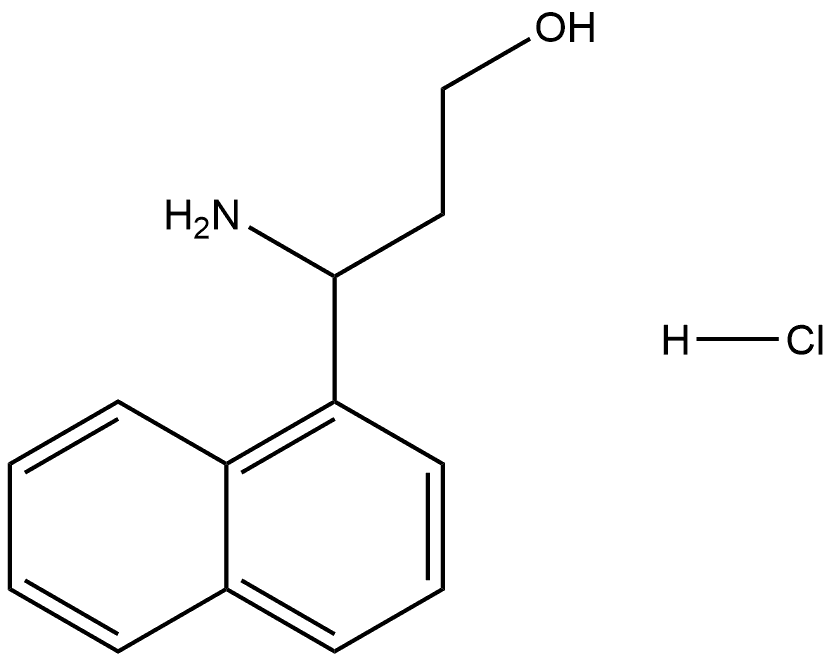3-Amino-3-(naphthalen-1-yl)propan-1-ol hydrochloride 结构式