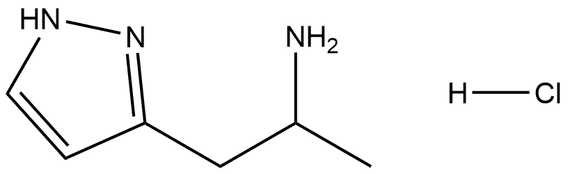 1-(1H-pyrazol-3-yl)propan-2-amine hydrochloride,1379988-21-2,结构式