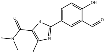 5-Thiazolecarboxamide, 2-(3-formyl-4-hydroxyphenyl)-N,N,4-trimethyl- Struktur