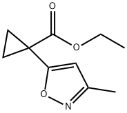 Ethyl 1-(3-methylisoxazol-5-yl)cyclopropanecarboxylate Struktur