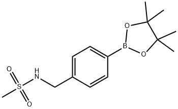 N-[[4-(4,4,5,5-Tetramethyl-1,3,2-dioxaborolan-2-yl)phenyl]methyl]methanesulfonamide Struktur