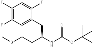 Carbamic acid, N-[(1R)-3-(methylthio)-1-[(2,4,5-trifluorophenyl)methyl]propyl]-, 1,1-dimethylethyl ester Structure