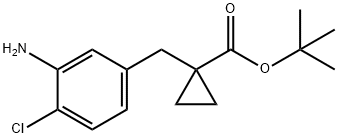 tert-butyl 1-(3-amino-4-chlorobenzyl)cyclopropanecarboxylate Struktur