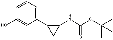 TERT-BUTYL 2-(4-HYDROXYPHENYL)CYCLOPROPYLCARBAMATE, 1380680-16-9, 结构式