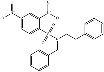 Benzenesulfonamide, 2,4-dinitro-N-(2-phenylethyl)-N-(phenylmethyl)-,1380698-40-7,结构式