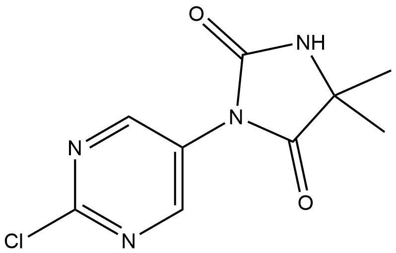 3-(2-chloropyrimidin-5-yl)-5,5-dimethyl-imidazolidine-2,4-dione Structure
