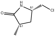 2-Pyrrolidinone, 5-(chloromethyl)-3-methyl-, (3S-cis)- Struktur