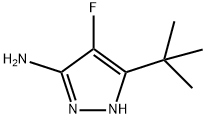 1H-Pyrazol-3-amine, 5-(1,1-dimethylethyl)-4-fluoro- Struktur
