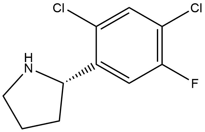 (2S)-2-(2,4-Dichloro-5-fluorophenyl)pyrrolidine Structure