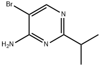 4-Pyrimidinamine, 5-bromo-2-(1-methylethyl)- 化学構造式