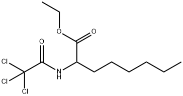 Octanoic acid, 2-[(2,2,2-trichloroacetyl)amino]-, ethyl ester 化学構造式