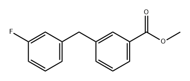 Benzoic acid, 3-[(3-fluorophenyl)methyl]-, methyl ester,1382991-34-5,结构式