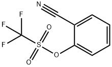 Methanesulfonic acid, 1,1,1-trifluoro-, 2-cyanophenyl ester 化学構造式