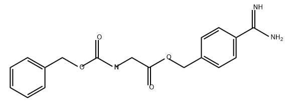 Glycine, N-[(phenylmethoxy)carbonyl]-, [4-(aminoiminomethyl)phenyl]methyl ester 化学構造式