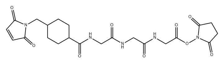 2,5-Pyrrolidinedione, 1-[[N-[N-[N-[[4-[(2,5-dihydro-2,5-dioxo-1H-pyrrol-1-yl)methyl]cyclohexyl]carbonyl]glycyl]glycyl]glycyl]oxy]- (9CI) 结构式