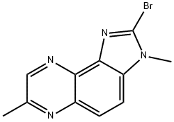 3H-Imidazo[4,5-f]quinoxaline, 2-bromo-3,7-dimethyl- 化学構造式