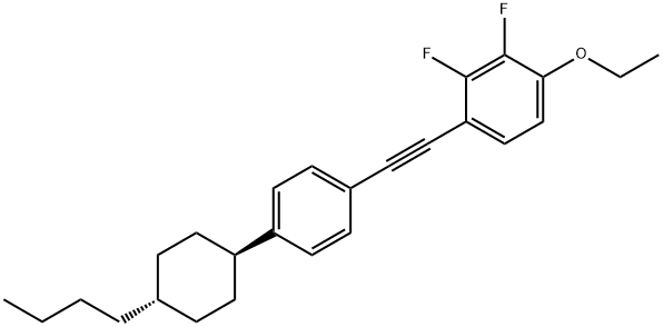 Benzene, 1-[2-[4-(trans-4-butylcyclohexyl)phenyl]ethynyl]-4-ethoxy-2,3-difluoro-,1383449-85-1,结构式