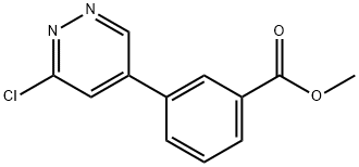 3-(6-chloro-4-pyridazinyl)-Benzoic acid methyl ester 结构式