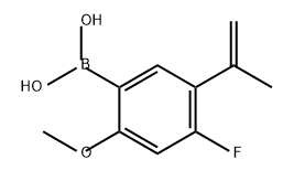 Boronic acid, B-[4-fluoro-2-methoxy-5-(1-methylethenyl)phenyl]- 结构式