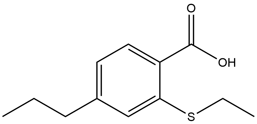 2-(Ethylthio)-4-propylbenzoic acid 结构式