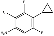 Benzenamine, 2-chloro-4-cyclopropyl-3,5-difluoro- Structure