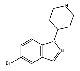 1H-Indazole, 5-bromo-1-(4-piperidinyl)-,1384052-21-4,结构式
