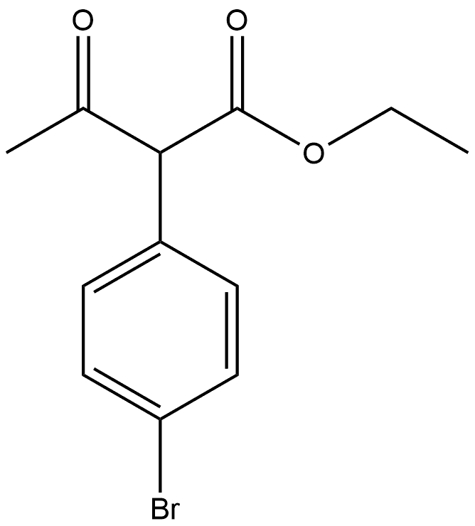 Benzeneacetic acid, α-acetyl-4-bromo-, ethyl ester Structure