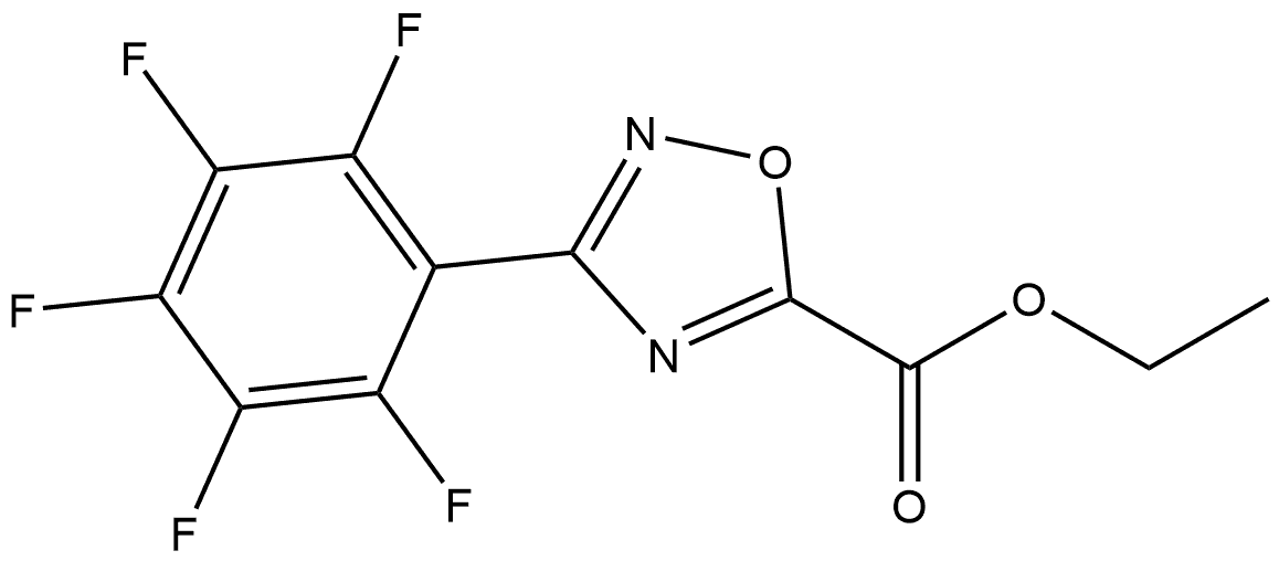 3-(全氟苯基)-1,2,4-噁二唑-5-甲酸乙酯 结构式