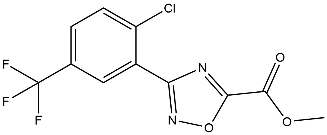 Methyl 3-[2-Chloro-5-(trifluoromethyl)phenyl]-1,2,4-oxadiazole-5-carboxylate Structure