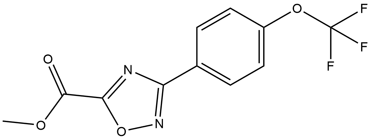 3-[4-(三氟甲氧基)苯基]-1,2,4-噁二唑-5-甲酸甲酯,1384079-59-7,结构式