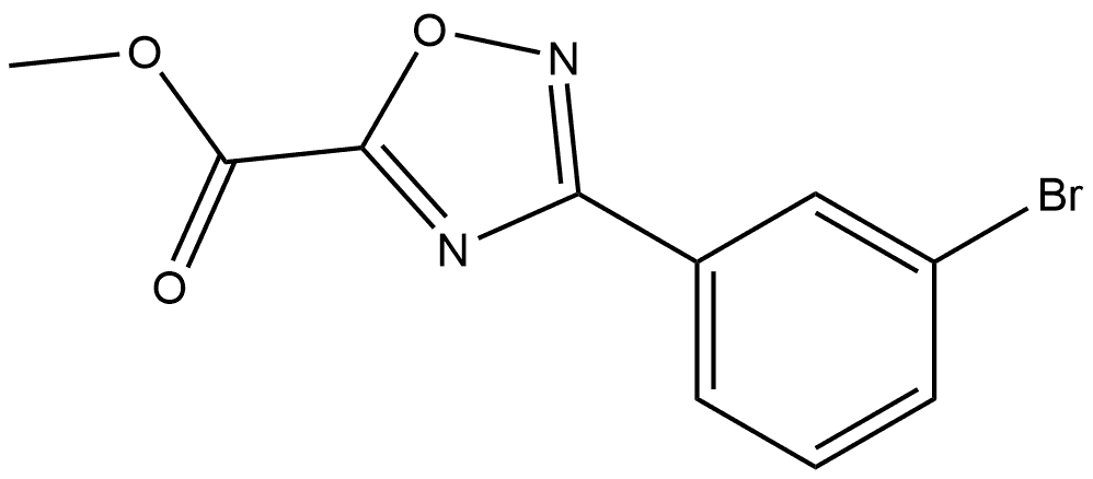 3-(3-溴苯基)-1,2,4-噁二唑-5-甲酸甲酯, 1384080-41-4, 结构式