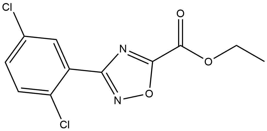 3-(2,5-二氯苯基)-1,2,4-噁二唑-5-甲酸乙酯, 1384080-48-1, 结构式