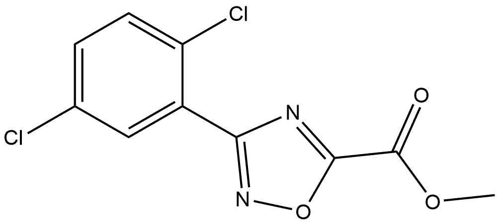 3-(2,5-二氯苯基)-1,2,4-噁二唑-5-甲酸甲酯 结构式