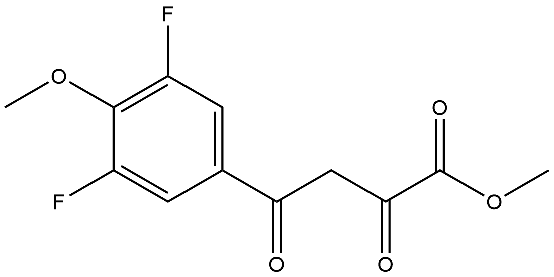 Methyl 4-(3,5-Difluoro-4-methoxyphenyl)-2,4-dioxobutanoate Structure