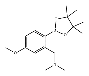 Benzenemethanamine, 5-methoxy-N,N-dimethyl-2-(4,4,5,5-tetramethyl-1,3,2-dioxaborolan-2-yl)- Structure