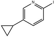 Pyridine, 5-cyclopropyl-2-iodo- Structure